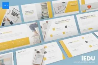 教育培训行业适用的Keynote演示文稿模板 iEdu – Education