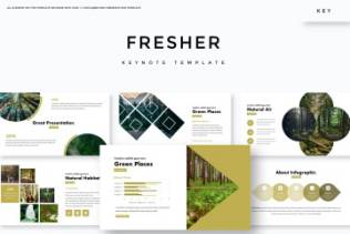 大自然主题项目规划演示文稿设计模板 Fresher – Keynote Template
