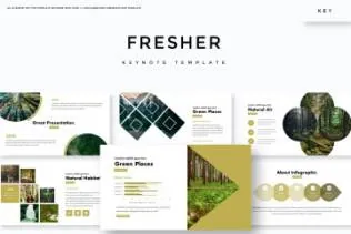 大自然主题项目规划演示文稿设计模板 Fresher – Keynote Template