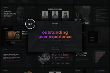 创意设计公司适用Keynote演示文稿模板 Dynamite – Creative