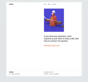 现代独特的H5响应式网站模版 Unique - Respon