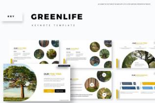绿色大自然主题幻灯片模板素材 Greenlife – Keynote Template