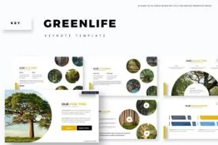 绿色大自然主题幻灯片模板素材 Greenlife – Keynote Template