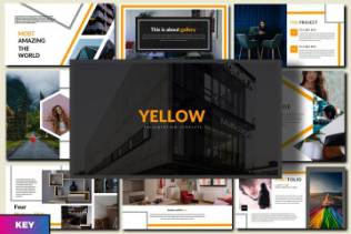 创意企业介绍工作汇报Keynote演示文稿模板 Yellow – Innovative