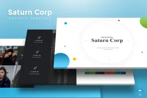 企业全方位宣传演示文稿设计模板 Saturn Corp – Keynote Template