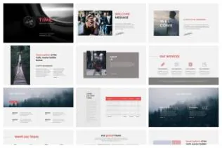 企业项目团队介绍Keynote演示模板 Time Keynote Template