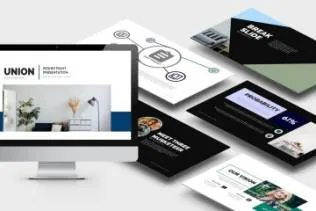 现代创意室内设计团队介绍幻灯片模板 Union Pitch Deck