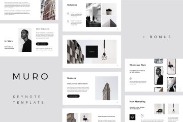 简洁现代极简主义提幻灯片模板 MURO – Keynote Template
