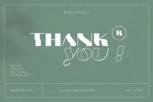 美丽优雅的女性现代装饰无衬线英文字体 Boca Holu - Elegant Serif Typeface