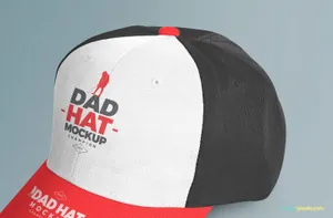 鸭舌帽设计贴图展示模版 Customizable Dad Hat Mockup PSD