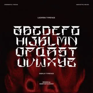 新复古锋锐科技感英文装饰字体 Noirthetic - Lucifera Typeface