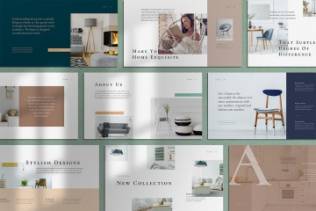 时尚高端简约清新多用途的高品质powerpoint幻灯片演示模板