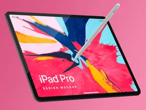 iPad Pro 绘画展示样机iPad Pro Design Mockup 02
