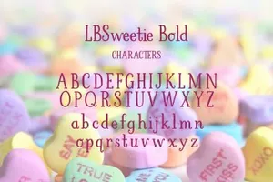 有趣甜美的字体 LBSweetie Bold