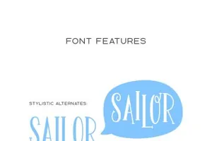 水手趣味设计字体 Sailor’s Treasure – Font Duo