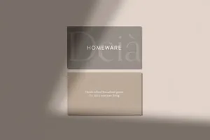 极简主义Deia平面文具样机 Deia Stationery Mockup Scene Creator