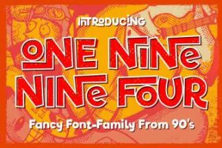 趣味设计字体套装 One Nine Nine Four