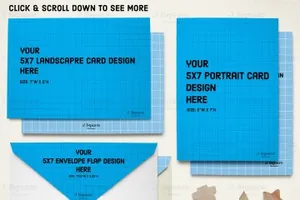 原始风格的花卉卡片设计模板 Organic-Styled Card Set