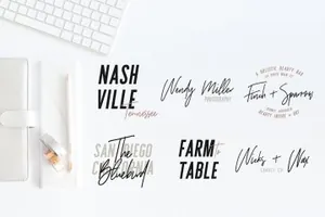 无衬线英文 Logo 字体 Logo 设计模板 Sydney  Font Duo