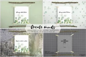 真实的艺术画框样机 Rustic Mock Ups for  Art Prints