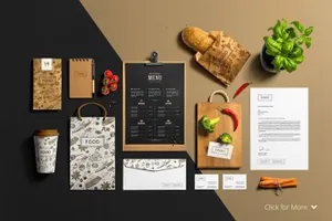 餐厅酒吧品牌设计样机 Restaurant  Bar Stationery