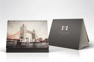 桌面台历设计展示样机 Table Calendar Mockups