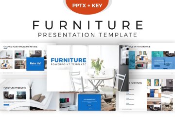 现代家具演示的Keynote幻灯片模板下载 Furniture Presentation