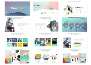极简主义多功能的ppt模板下载 Creativia – Powerpoint