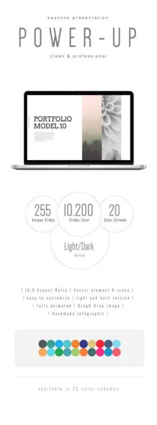 极简主义多用途的Keynote幻灯片POWER UP Multipurpose_Keynote