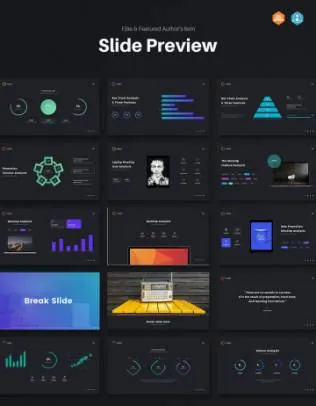 100张幻灯片矢量形状元素完全响应屏幕 Motion Elements