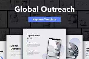 高端时尚简约的全球拓展培训主题global-outreach-keynote