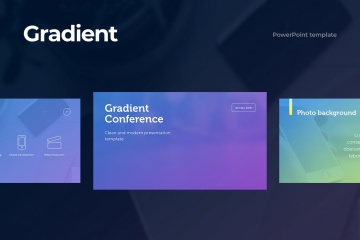 时尚渐变配色的简约幻灯片gradient-powerpoint-template