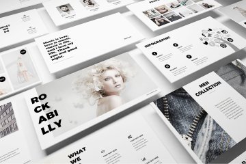 干净经典简约时尚的ppt模板Fashion Powerpoint Template