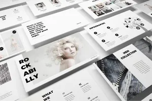 干净经典简约时尚的ppt模板Fashion Powerpoint Template