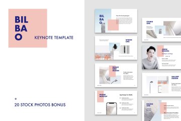 室内创意设计企业Keynote幻灯片模板 Bilbao - Keynote Template + Bonus