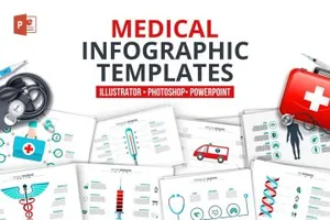 医疗信息ppt模板 Medical infographics