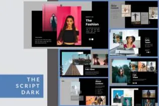 高端产品商务ppt模板工作报告ppt模板the-script-dark-lookbook