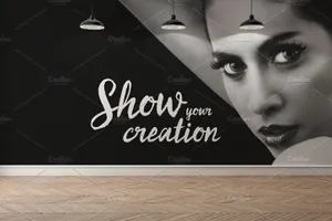 简约的灯光墙样机  Simple Interior Backgrounds