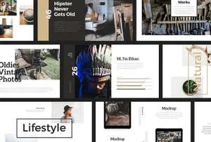 时尚杂志PPT素材模板 VINSCO Lookbook