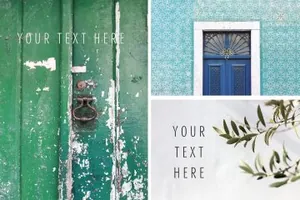 绿植相框样机素材合集 Summer stock , texture , tiles , plants