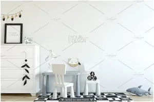 儿童抢面和画框相关设计样机合集4 KIDS WALL amp;amp; FRAMES