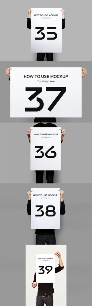 手持海报展示模型