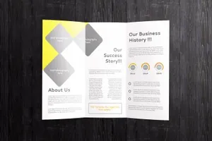 三折页折页设计展示样机模板 Letter-fold brochure Mockups