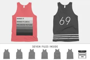 美式女性背心样机 American Apparel  Tank Mockups