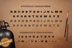 黑体无衬线字体 Milk Stout Font