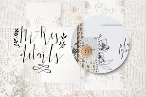 甜蜜和纯真邀请函样机 Sweet amp;amp; Rustic Invitation Mockup