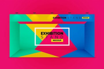 3款炫彩展厅场景展示设计Exhibition_Stand_Mockup