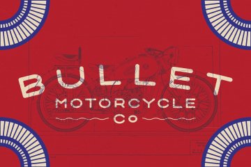 手工制作的复古无衬线英文字体 Ciclista