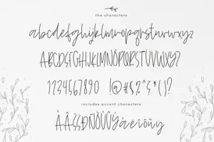 手写签名英文字体 Wildflowers - A Handwritten Font