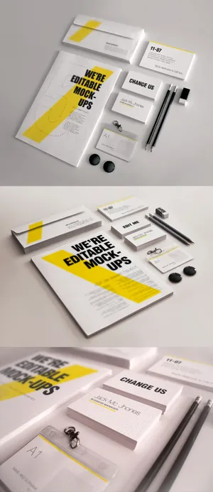 高端简约VI提案样机模型WE\'RE EDITABLE MOCK-UPS